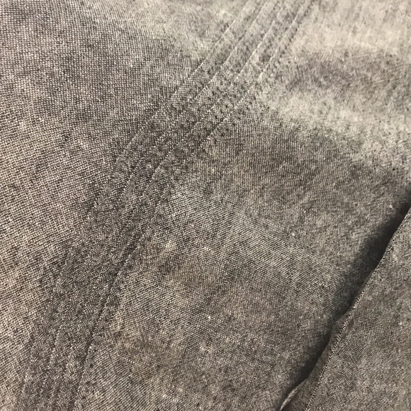 Gray Marled Linen Blend Haggar Clothing Button Down Size XL - Picture 3 of 7